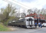 The three car RDC set at the former Central Railroad of NJ Minersville Station